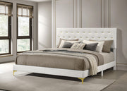 Kendall Upholstered Eastern King Panel Bed White - 224401KE