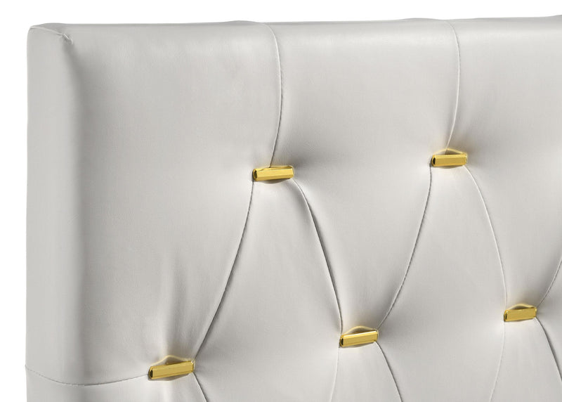 Kendall Upholstered Eastern King Panel Bed White - 224401KE