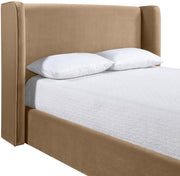 Kendall Velvet Upholstered Full Bed in Beige - B1283Beige-F