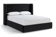Kendall Velvet Upholstered Full Bed in Black - B1283Black-F