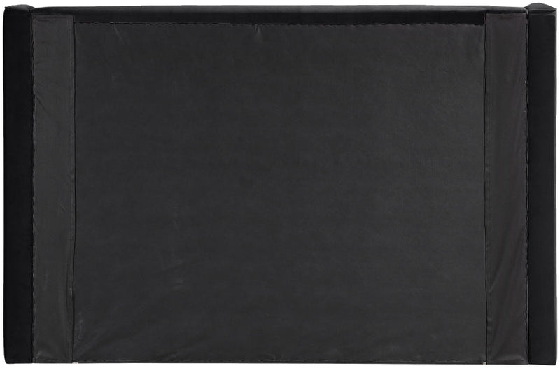 Kendall Velvet Upholstered Full Bed in Black - B1283Black-F