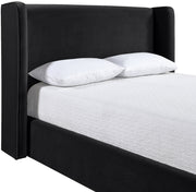 Kendall Velvet Upholstered Full Bed in Black - B1283Black-F