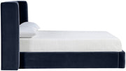Kendall Velvet Upholstered Full Bed in Blue - B1283Navy-F