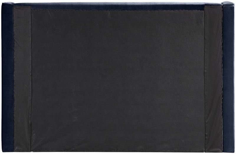 Kendall Velvet Upholstered Full Bed in Blue - B1283Navy-F