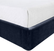 Kendall Velvet Upholstered Full Bed in Blue - B1283Navy-F