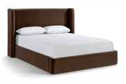 Kendall Velvet Upholstered Full Bed in Brown - B1283Brown-F