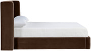 Kendall Velvet Upholstered Full Bed in Brown - B1283Brown-F