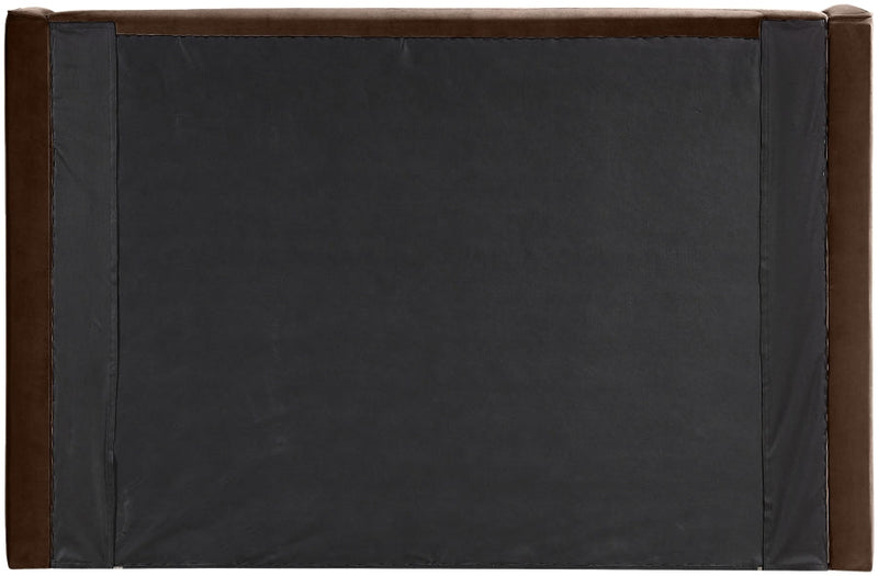 Kendall Velvet Upholstered Full Bed in Brown - B1283Brown-F