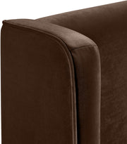 Kendall Velvet Upholstered Full Bed in Brown - B1283Brown-F