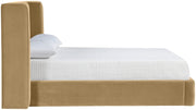 Kendall Velvet Upholstered Full Bed in Camel - B1283Camel-F