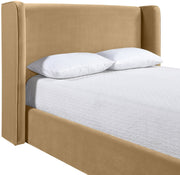Kendall Velvet Upholstered Full Bed in Camel - B1283Camel-F