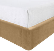 Kendall Velvet Upholstered Full Bed in Camel - B1283Camel-F