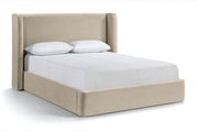 Kendall Velvet Upholstered Full Bed in Cream - B1283Cream-F