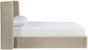 Kendall Velvet Upholstered Full Bed in Cream - B1283Cream-F