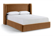 Kendall Velvet Upholstered Full Bed in Saddle - B1283Saddle-F