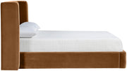 Kendall Velvet Upholstered Full Bed in Saddle - B1283Saddle-F