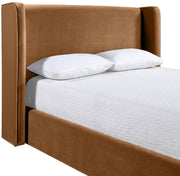 Kendall Velvet Upholstered Full Bed in Saddle - B1283Saddle-F