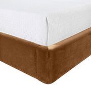 Kendall Velvet Upholstered Full Bed in Saddle - B1283Saddle-F