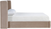 Kendall Velvet Upholstered Full Bed in Taupe - B1283Taupe-F