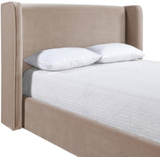 Kendall Velvet Upholstered Full Bed in Taupe - B1283Taupe-F