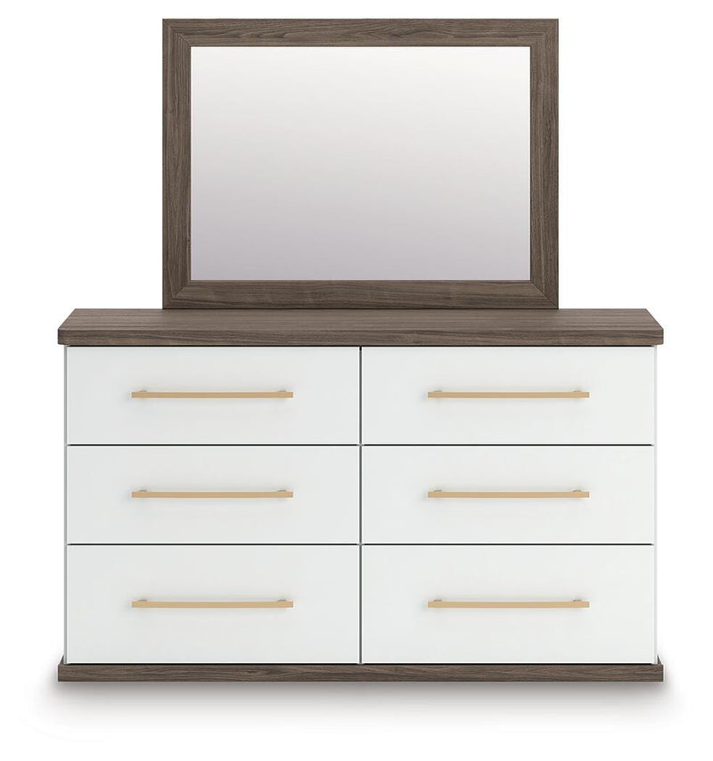 Kendanport Brown Dresser and Mirror - PCB1108B1