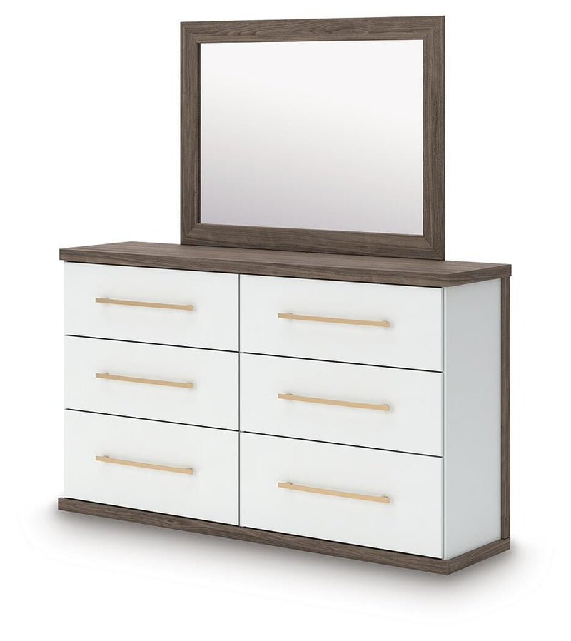 Kendanport Brown Dresser and Mirror - PCB1108B1