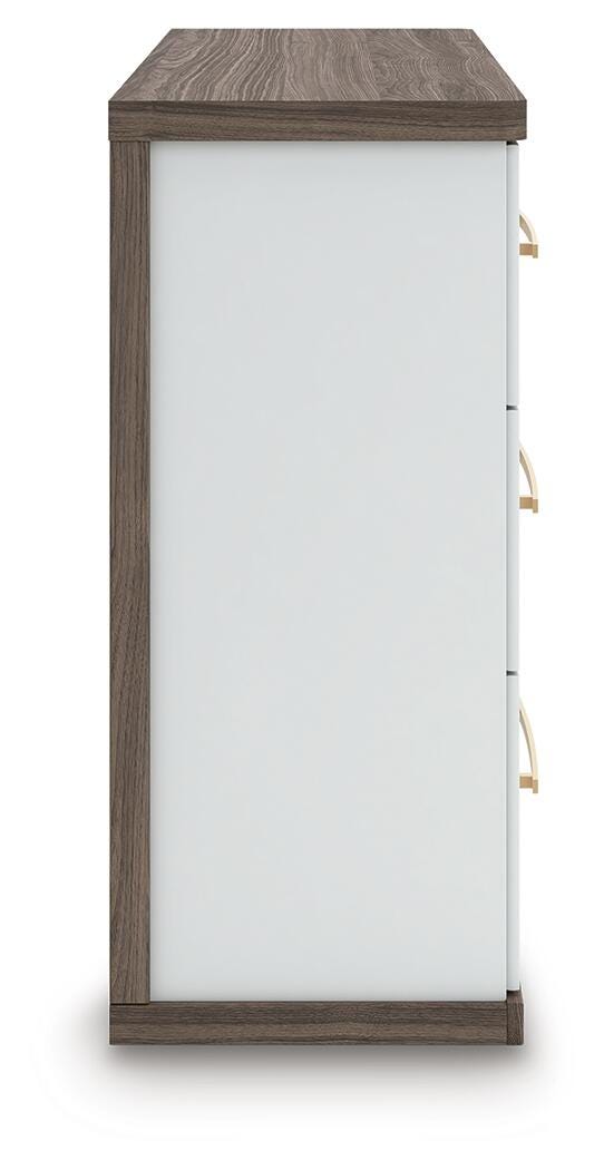 Kendanport Brown/White Dresser - PCB1108-31