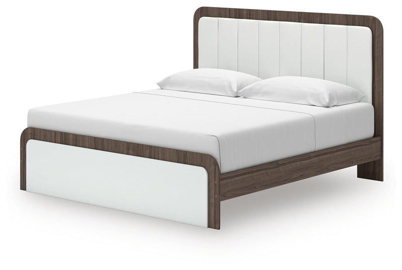 Kendanport King Platform Bed, Dresser, Mirror and Nightstand - PCB1108B12