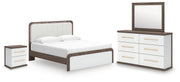 Kendanport King Platform Bed, Dresser, Mirror and Nightstand - PCB1108B12