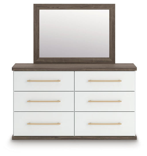 Kendanport King Upholstered Bed, Dresser and Mirror - PCB1108B14