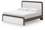 Kendanport King Upholstered Bed, Dresser, Mirror and Chest - B1108B16