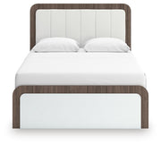Kendanport Queen Upholstered Bed and 2 Nightstands - PCB1108B13