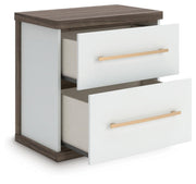 Kendanport Queen Upholstered Bed and 2 Nightstands - PCB1108B13