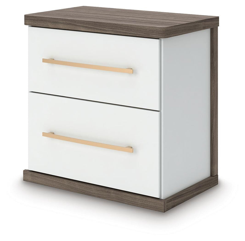 Kendanport Queen Upholstered Bed and 2 Nightstands - PCB1108B13