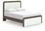 Kendanport Queen Upholstered Bed and 2 Nightstands - PCB1108B13