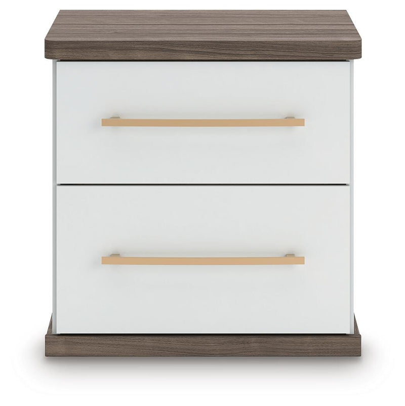 Kendanport Queen Upholstered Bed and 2 Nightstands - PCB1108B13
