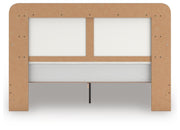 Kendanport White/Brown King Upholstered Bed - PCB1108B8
