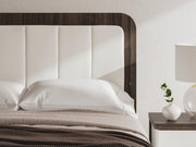 Kendanport White/Brown Queen Upholstered Bed - PCB1108B7