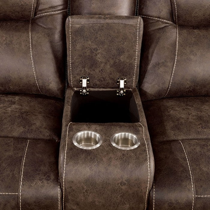 Kennedy Dark Brown Loveseat - CM6216-LV