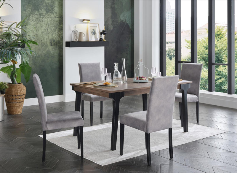 Kennedy Expandable Dining Table (L.Walnut) 2 Pieces - Gate FurnitureDining Table