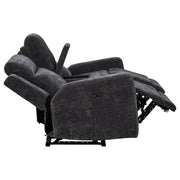 Kennett 3-piece Chenille Power Reclining Sofa Set Dark Grey - 610154P-S3
