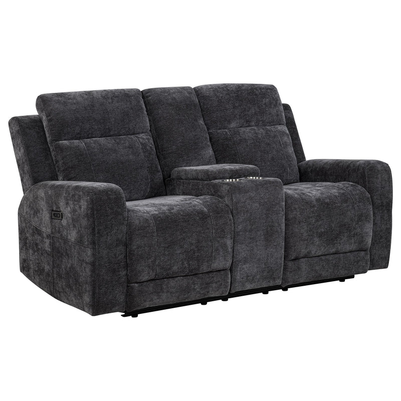 Kennett 3-piece Chenille Power Reclining Sofa Set Dark Grey - 610154P-S3