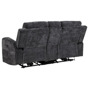 Kennett 3-piece Chenille Power Reclining Sofa Set Dark Grey - 610154P-S3