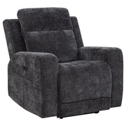 Kennett Chenille Upholstered Power Recliner Chair Dark Grey - 610156P