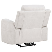 Kennett Chenille Upholstered Power Recliner Chair Ivory - 610153P