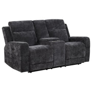 Kennett Chenille Upholstered Power Reclining Loveseat Grey - 610155P