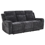 Kennett Chenille Upholstered Power Reclining Sofa Dark Grey - 610154P