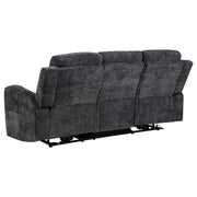 Kennett Chenille Upholstered Power Reclining Sofa Dark Grey - 610154P