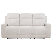 Kennett Chenille Upholstered Power Reclining Sofa Ivory - 610151P