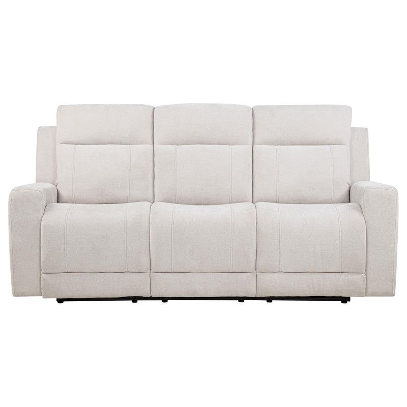 Kennett Chenille Upholstered Power Reclining Sofa Ivory - 610151P